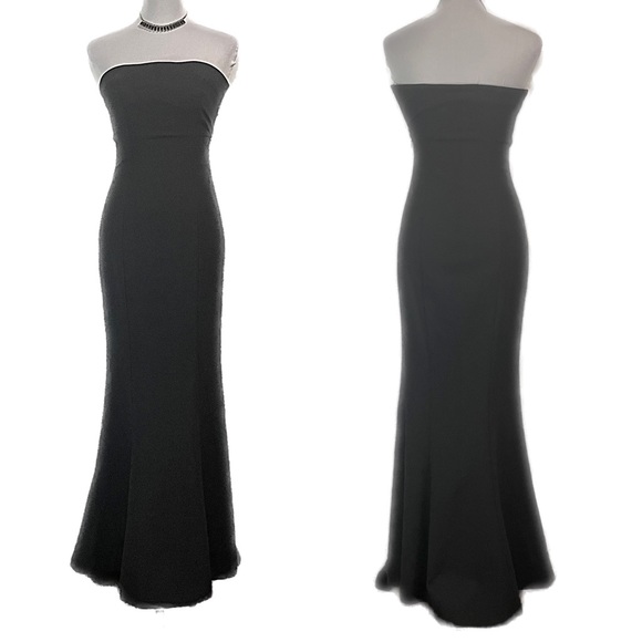 EUC - Elizabeth and James Kendra Gown in Black - 4 - Picture 1 of 12